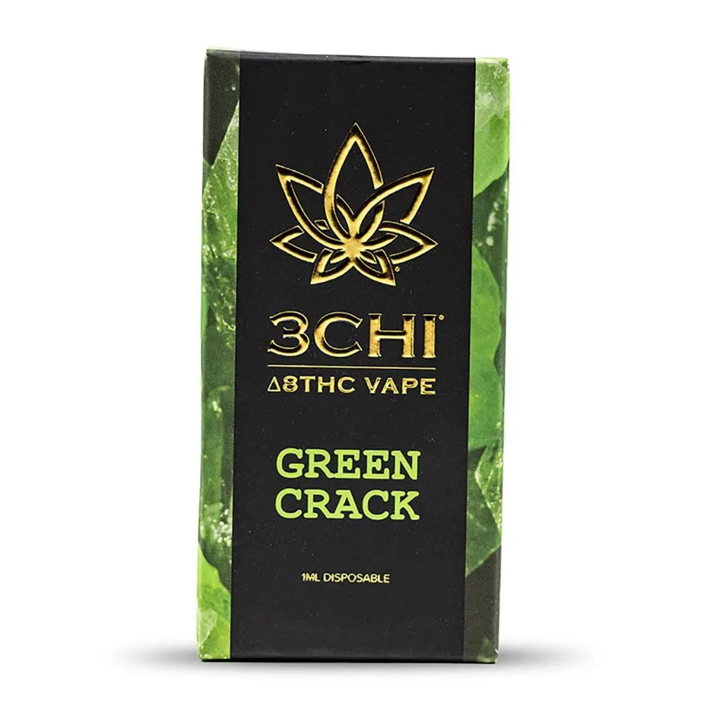 3Chi Delta 8 THC Disposable Vape Pen – Green Crack - Image 2