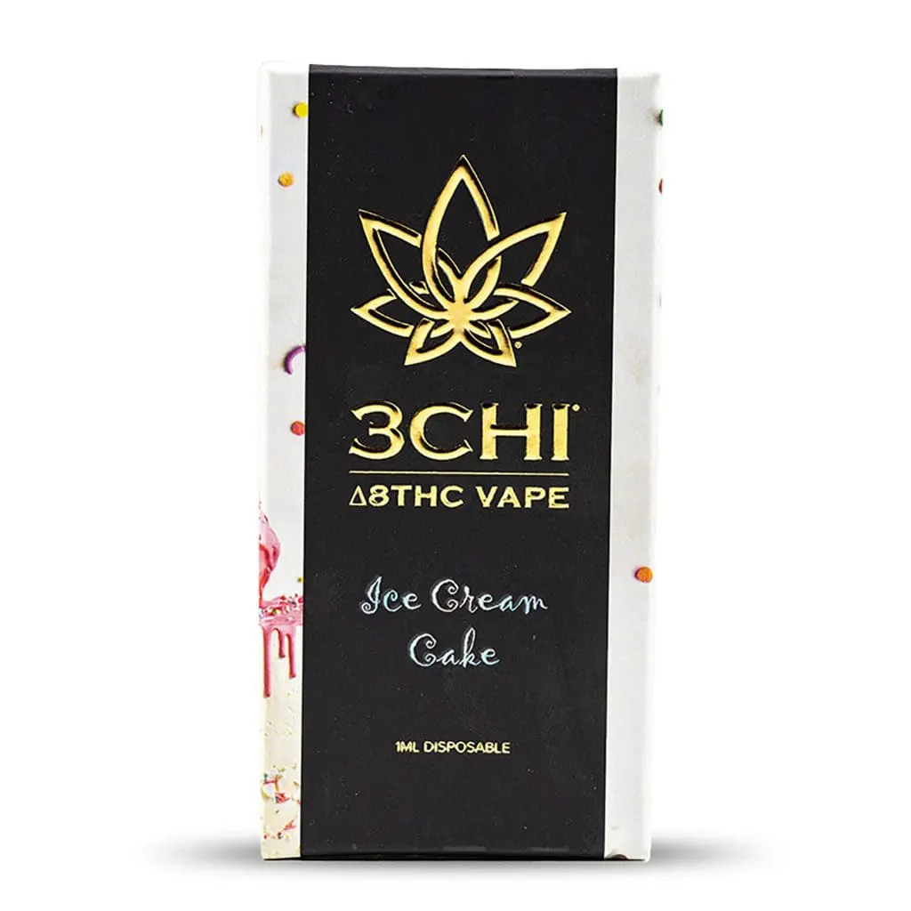 3Chi Delta 8 THC Disposable Vape Pen – Ice Cream Cake - Image 2