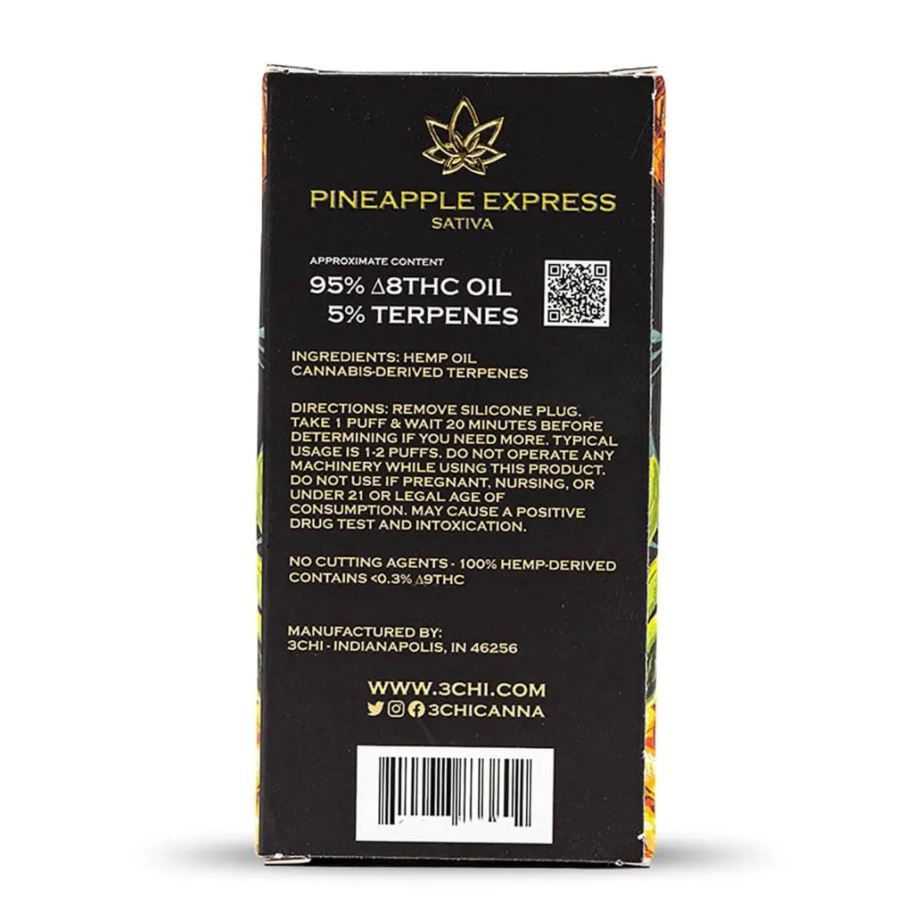 3Chi Delta 8 THC Disposable Vape Pen – Pineapple Express - Image 3