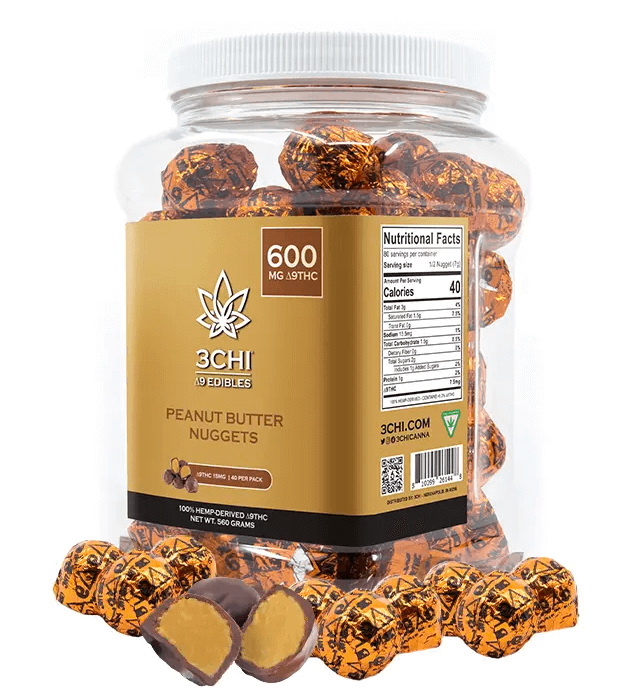 600mg 3Chi Delta-9 Peanut Butter Nuggets