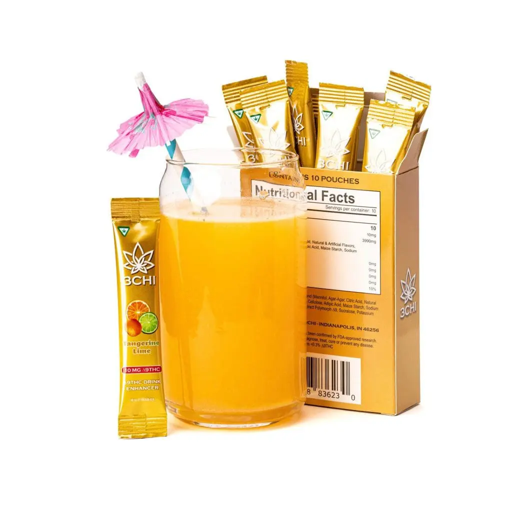 3Chi Delta 9 THC Flavored Drink Enhancer – Tangerine Lime (100 mg Total Delta 9 THC)