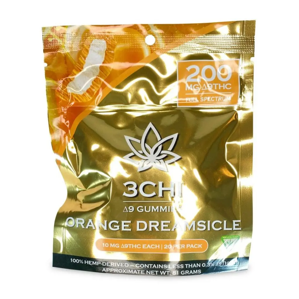 3Chi Delta 9 THC Gummies – Orange Dreamsicle (200 mg Total Delta 9 THC) - Image 3