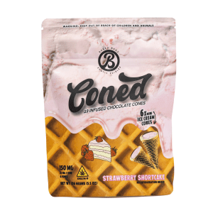 Baked Bags Delta 9 THC Coned – Strawberry Shortcake (150 mg Total Delta 9 THC) - Image 2