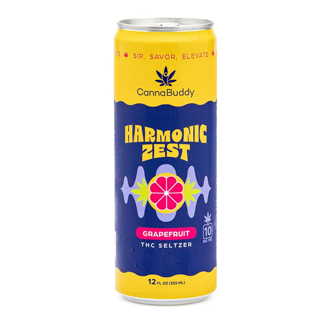 CannaBuddy Delta 9 THC Seltzer 6 Pack – Harmonic Zest - Image 3