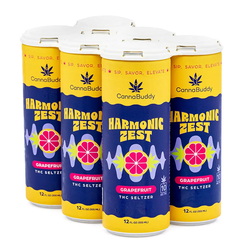CannaBuddy Delta 9 THC Seltzer 6 Pack – Harmonic Zest - Image 2