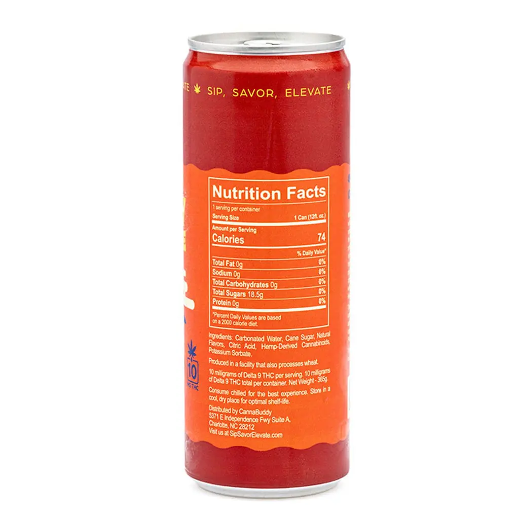 CannaBuddy Delta 9 THC Seltzer 6 Pack – Hazy Sunrise - Image 4