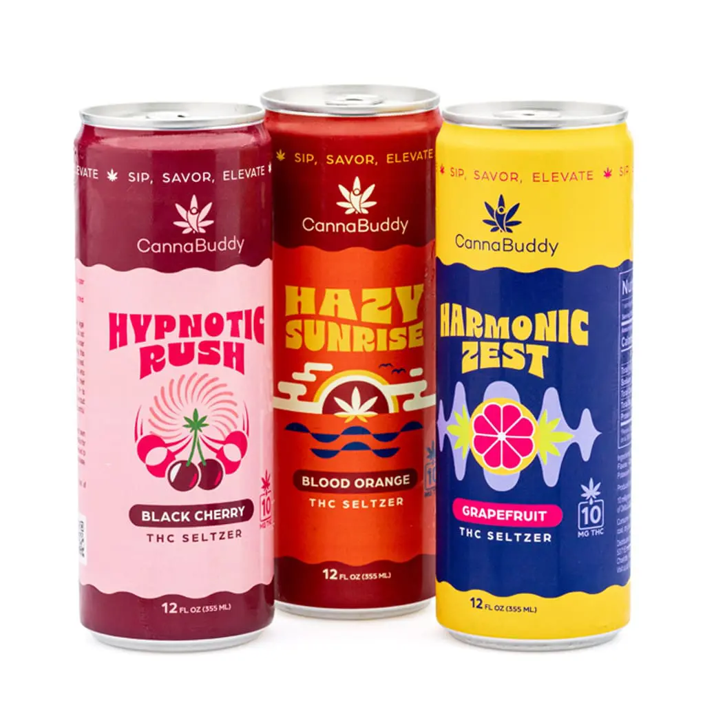 CannaBuddy Delta 9 THC Seltzer 6 Pack – Variety