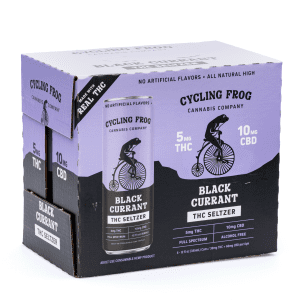 Cycling Frog THC + CBD Seltzer 6 Pack – Black Currant (30 mg Delta 9 THC + 60 mg CBD Total) - Image 5