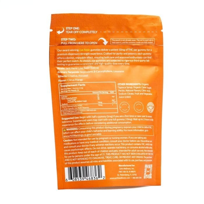 Erth Wellness THC Live Resin Gummies – Jack Herer - Image 3