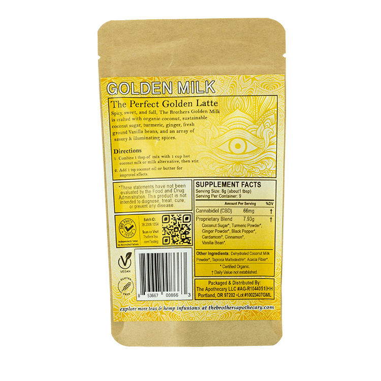The Brothers Apothecary Golden Milk Hemp CBD Tea - Image 2