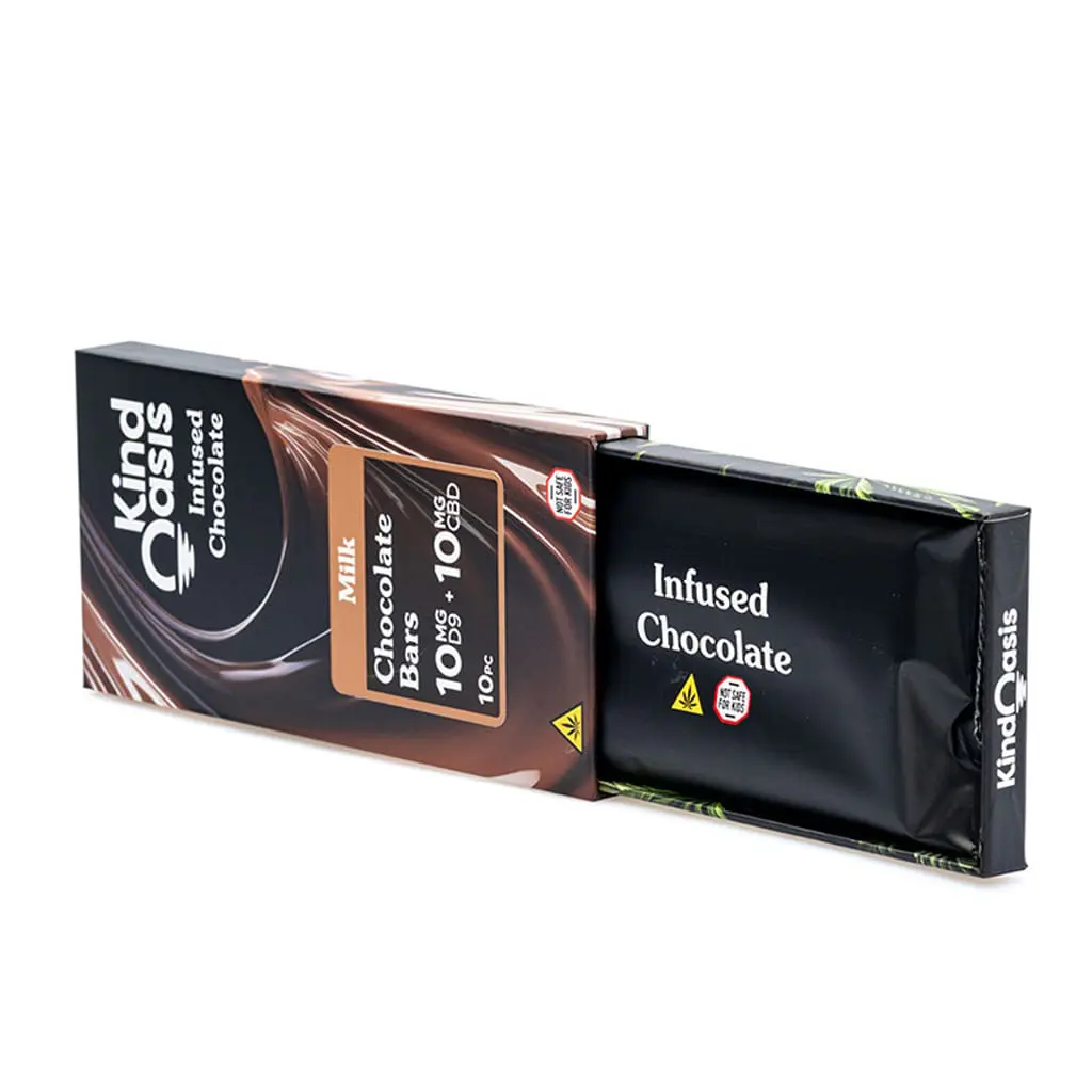 Kind Oasis Delta 9 THC and CBD Milk Chocolate Bar - Image 4