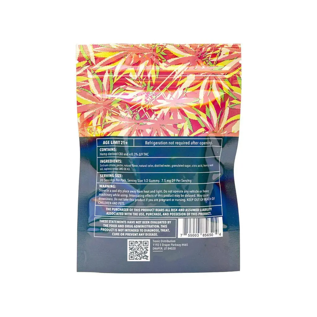 Kush Kube Delta 9 + CBD Gummies – Sour Watermelon (150 mg total Delta 9 THC + 150 mg Total CBD) - Image 3