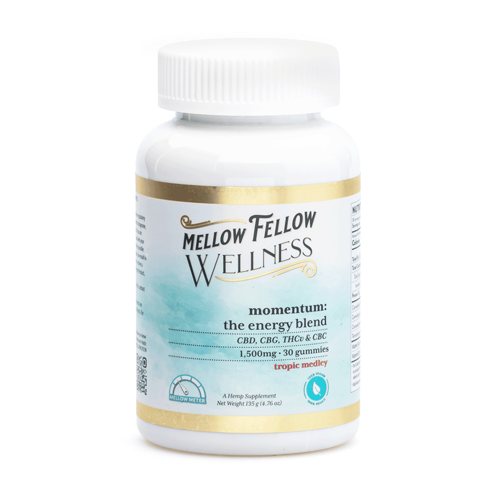 Mellow Fellow Wellness Gummies – Energy Blend – Tropic Medley (1500 mg Total Cannabinoids) - Image 2