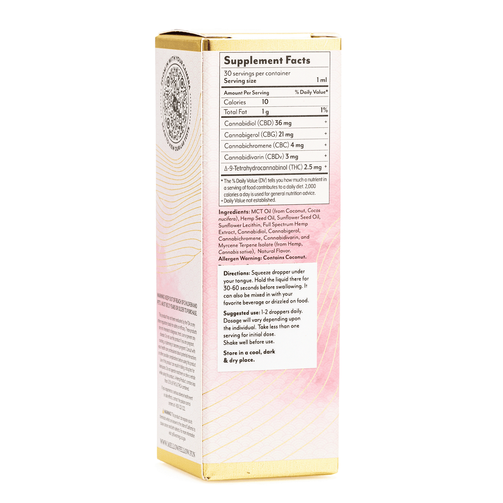 Mellow Fellow Wellness Tincture – Happy Blend – Berry (2000 mg Total Cannabinoids) - Image 3
