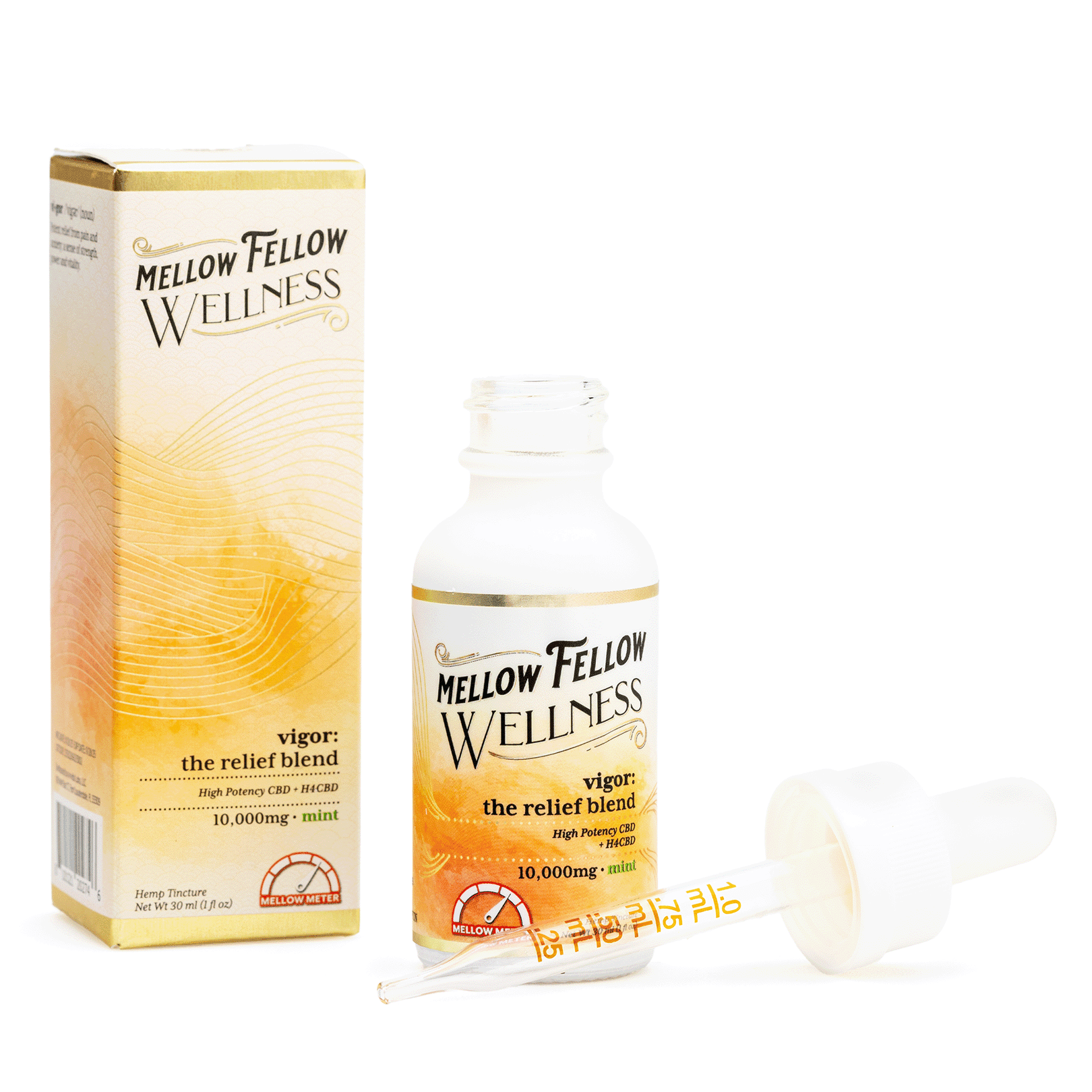 Mellow Fellow Wellness Tincture – Relief Blend – Mint (10000 mg Total Cannabinoids)