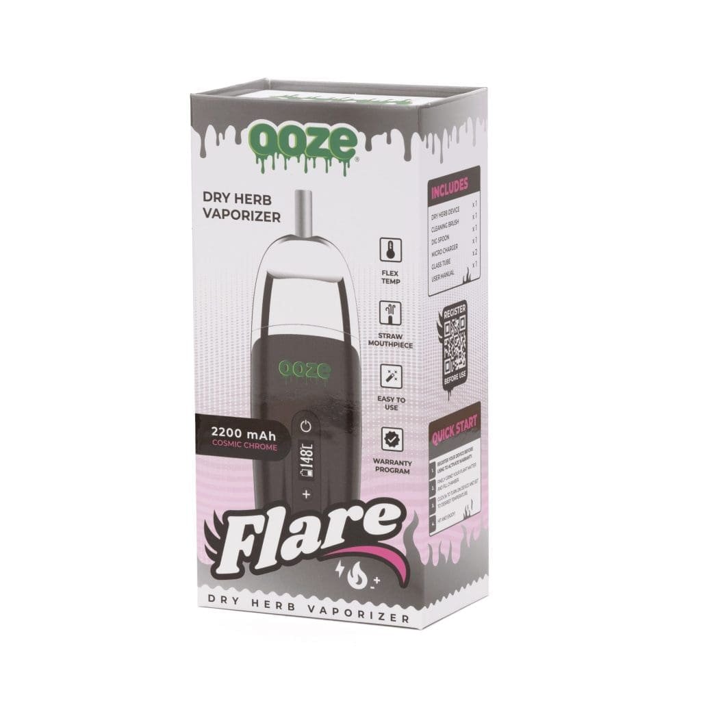 Ooze Flare Dry Herb Vaporizer – Chrome - Image 3
