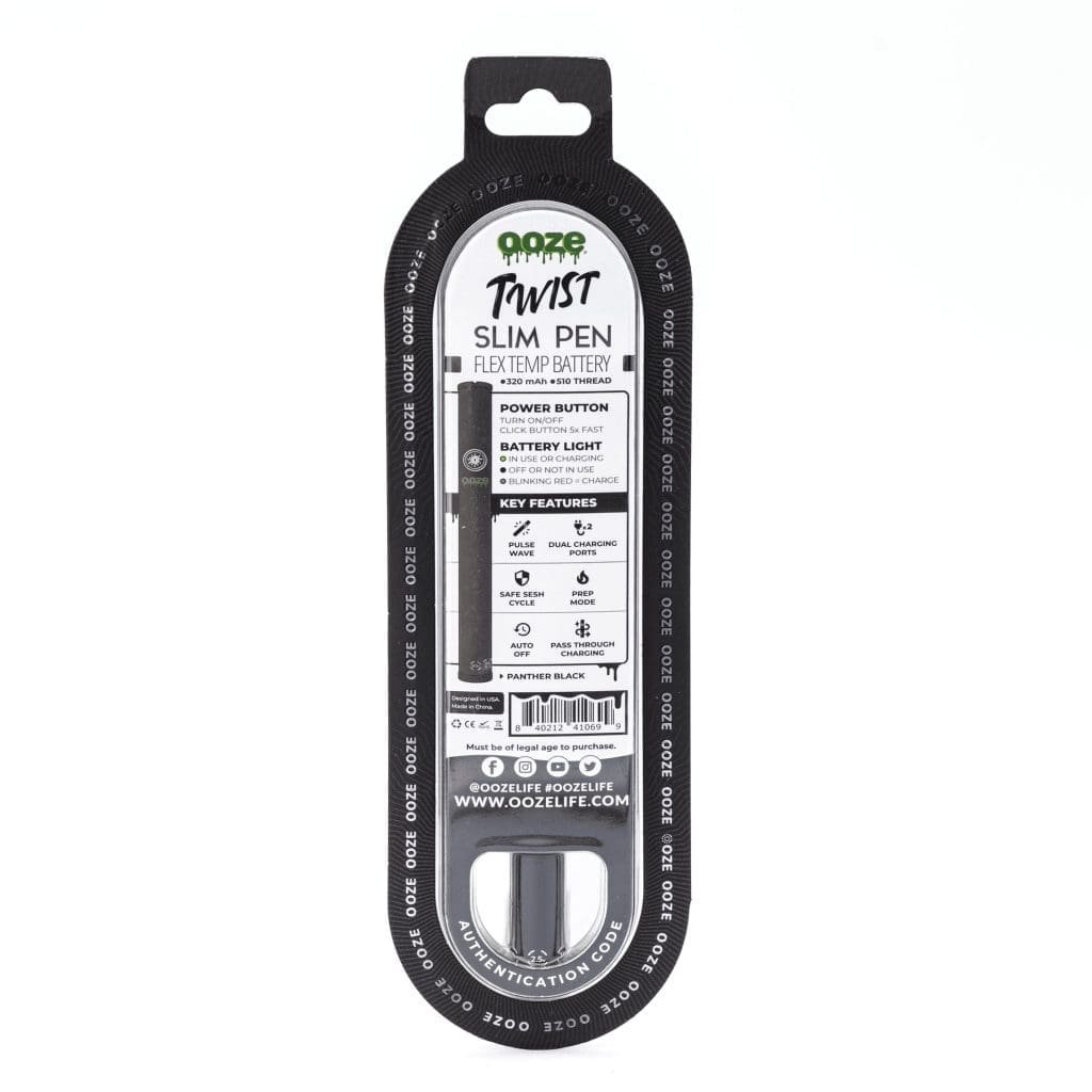 Ooze Slim Twist Pen 2.0 Vape Battery – Panther Black - Image 4
