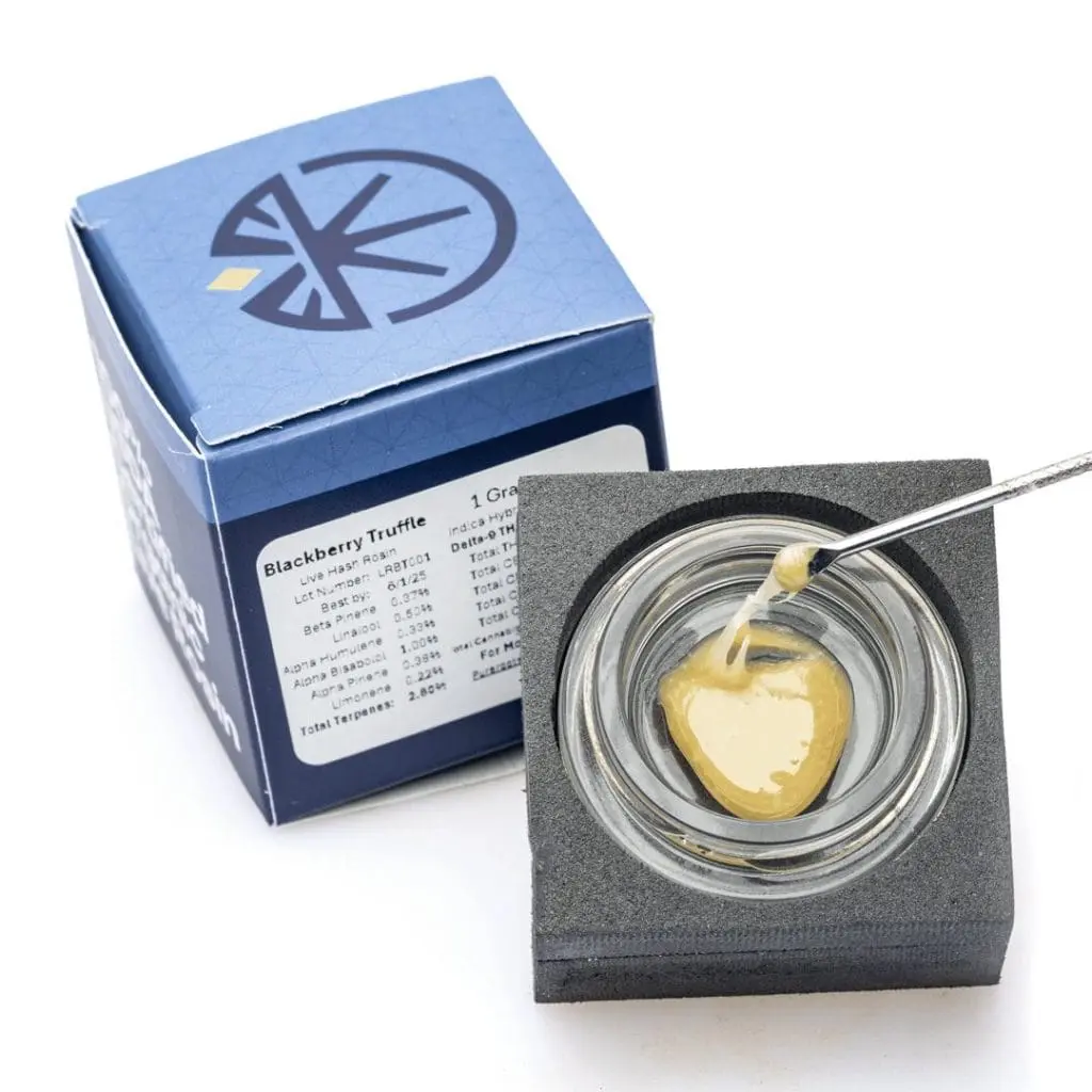 Pure Roots Botanicals THCa Live Rosin Concentrate – Blackberry Truffle (1 gram) - Image 4