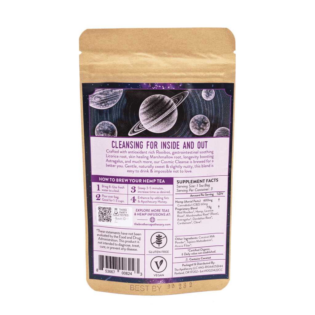 The Brothers Apothecary Cosmic Cleanse Hemp CBD Tea - Image 3