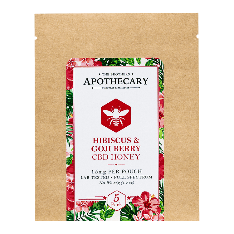 The Brothers Apothecary Highbiscus & Goji Berry CBD Honey – 5 Pack (75 mg Total CBD) - Image 5
