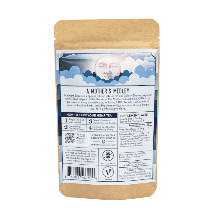 The Brothers Apothecary Midnight Dream CBG Tea - Image 3