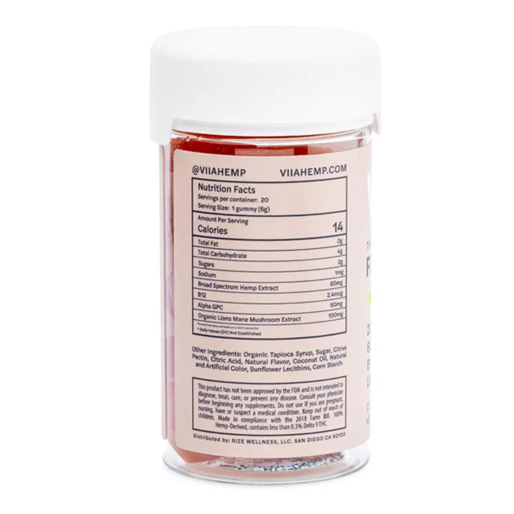 VIIA CBG and CBD Flowstate Focus Gummies – THC Free - Image 3