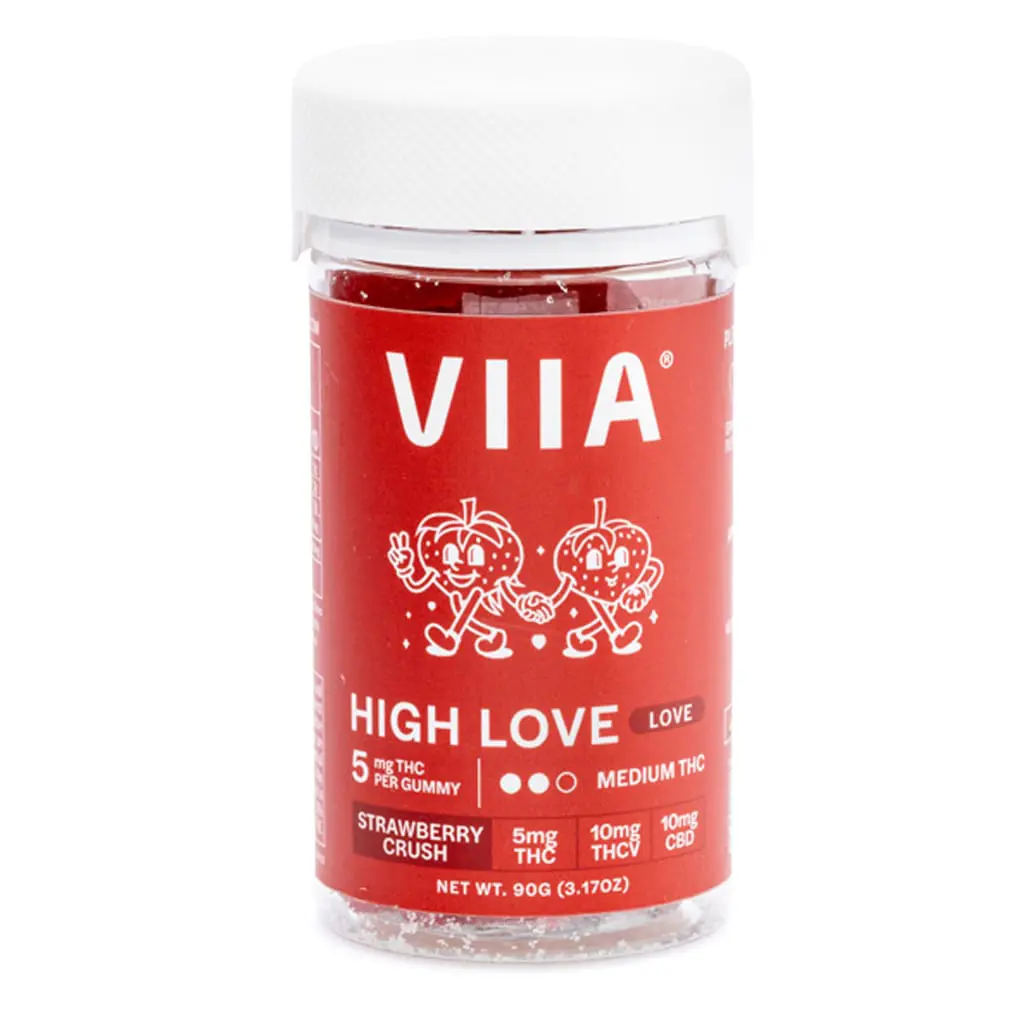 Viia Delta 9 / CBD / THCv High Love Libido Gummies – 5 mg THC - Image 2