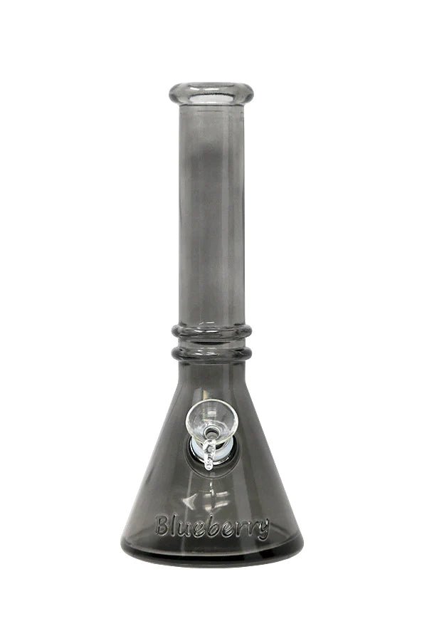 10″ Blueberry Double Ring Soft Glass Beaker Bong - Image 4