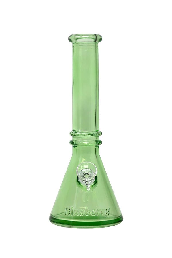 10″ Blueberry Double Ring Soft Glass Beaker Bong - Image 3