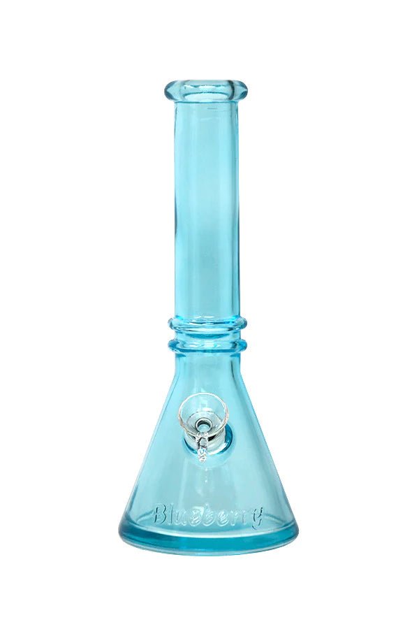 10″ Blueberry Double Ring Soft Glass Beaker Bong - Image 2